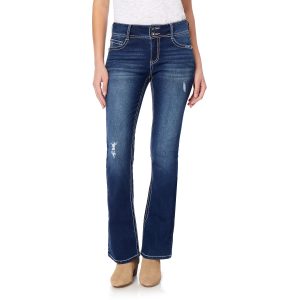 Women's Dark Contrast Stitched Jeans