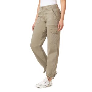 Women's khaki multi-pocket trousers