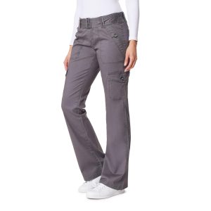 Women's multi-pocket light purple cargo pants